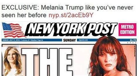 melania trump hot nude|New York Post publishes fully nude photo of Melania Trump on .